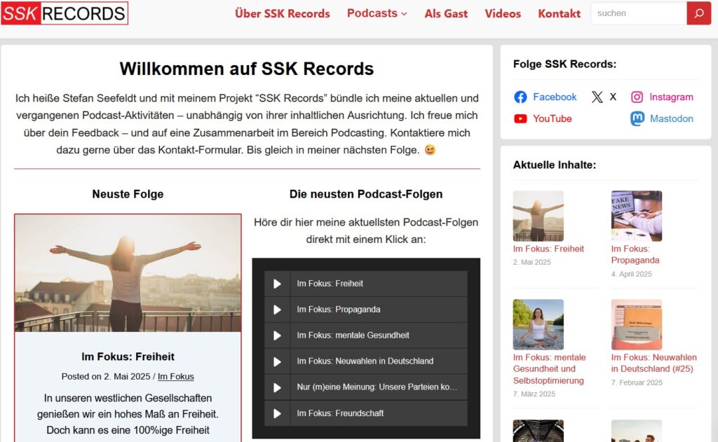 Screenshot Webseite 05 2025